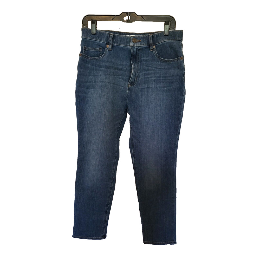 Lands' End Denim Strait Leg Comfort Stretch Jeans 12